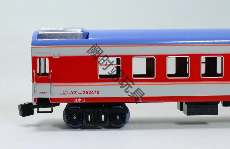 仿真小火车模型轨道儿童玩具中国yz25绿皮客货车厢敞车棚车厢男孩西瓜