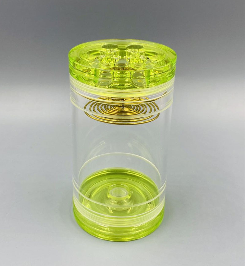 老王蝈蝈罐全透明有机独孔亚克力叫罐虫具 60喇叭眼桔红色蝈蝈罐送胆