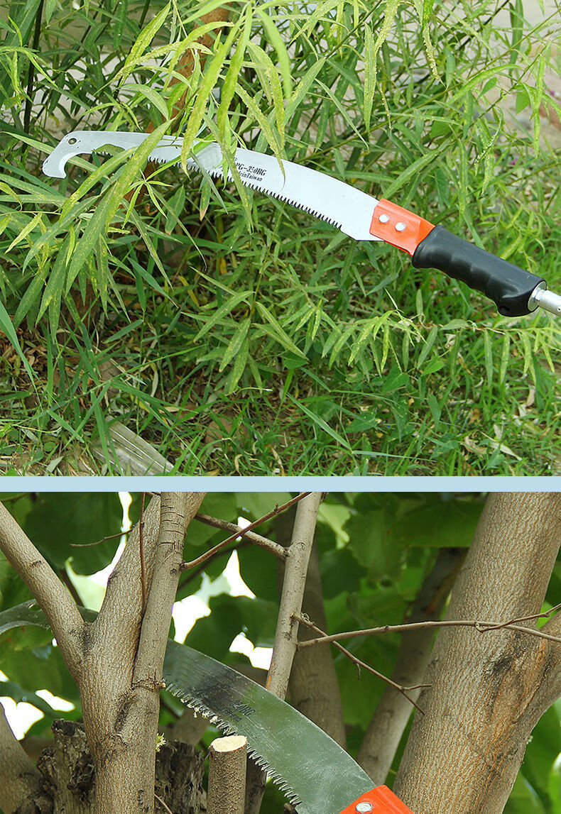 不锈钢伸缩高枝锯园林果树锯子园艺锯加长杆高空锯树枝修树锯子德国