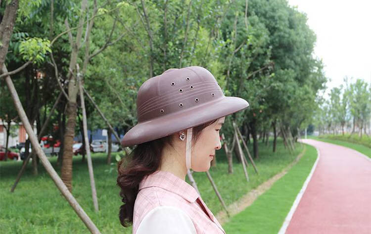 塑料头盔考克礼帽夏季防雨防水安全帽越南帽子男士登山帽子邮差帽