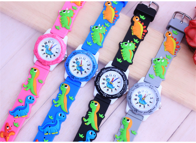 儿童小孩315岁运动电子表儿童手表卡通可爱男孩女孩恐龙幼儿小学生防