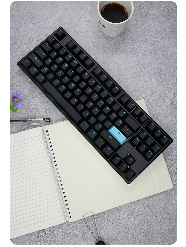 ducky键盘ducky吉利鸭魔力鸭mac红轴机械键盘电竞专用87108键无数字键