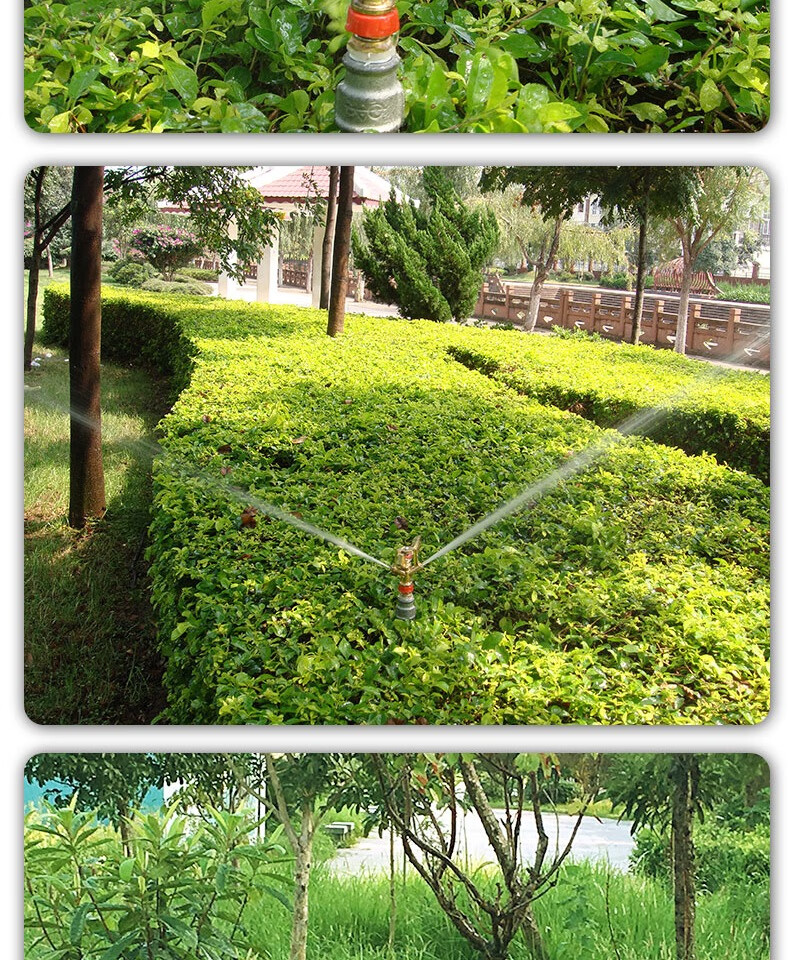 摇臂旋转喷头自动喷灌菜地农业洒水草坪灌溉360度绿化神器农用 4分