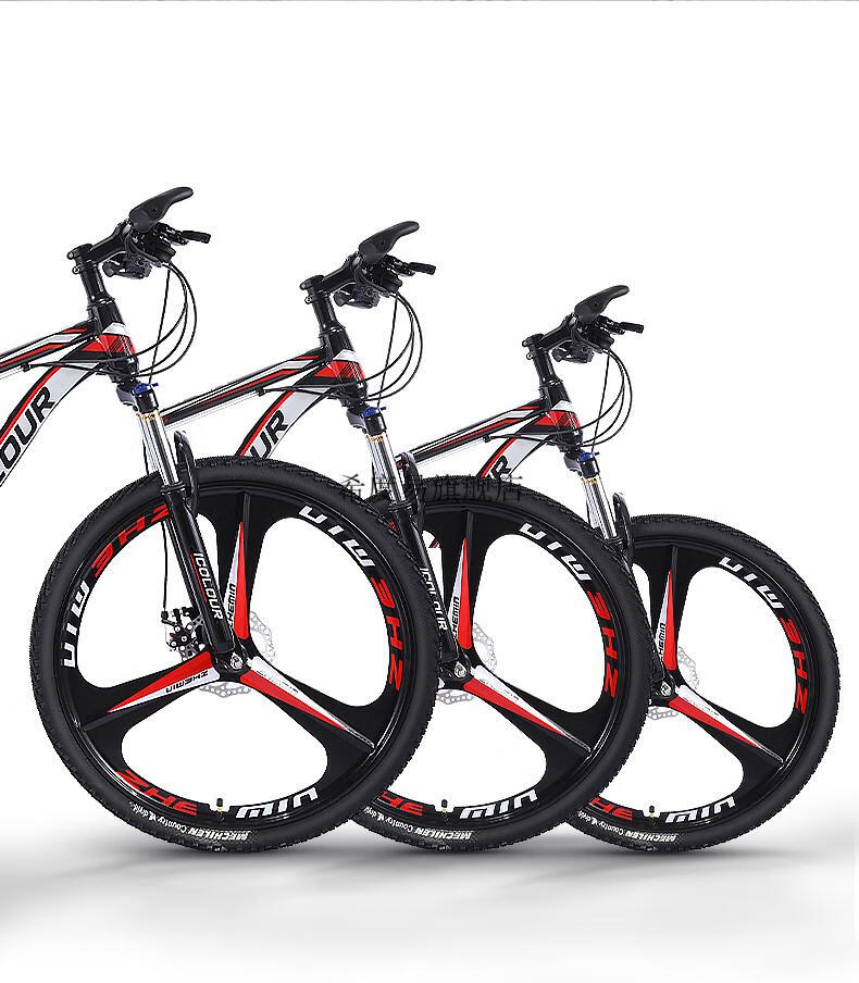 2022新款lcolour曜影版山地自行车男单车变速越野减震赛车青少年24寸