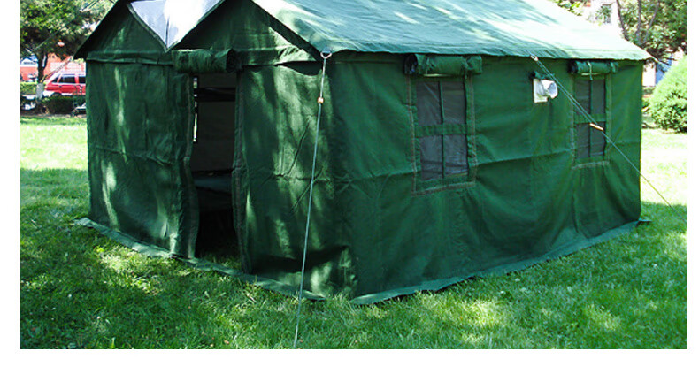 cklde小弹头84a班用单帐篷带床户外野外露营救灾84a帐篷37x39米军绿