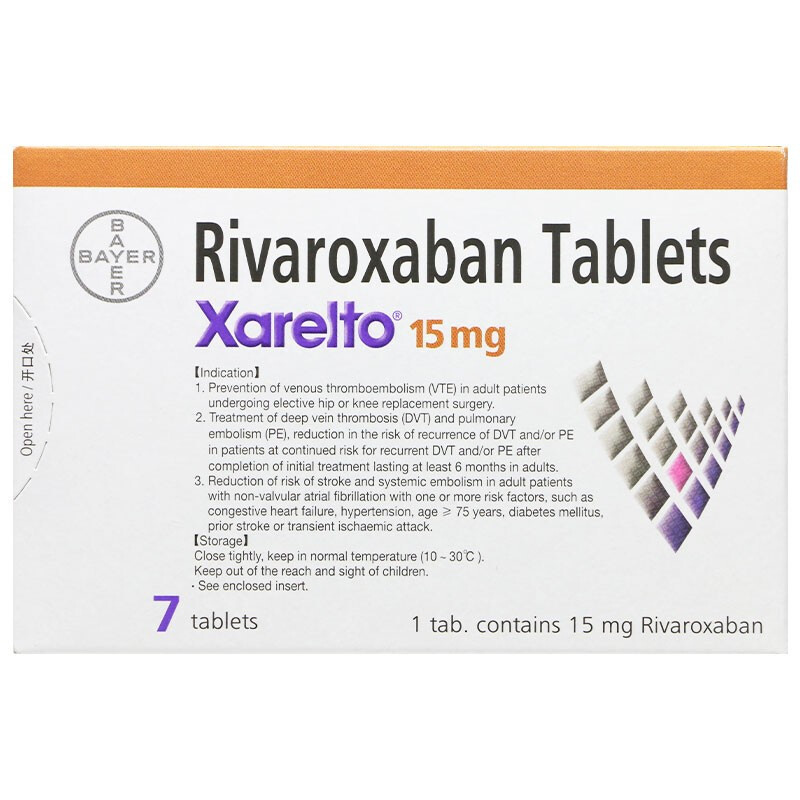 拜瑞妥利伐沙班片15mg7片盒