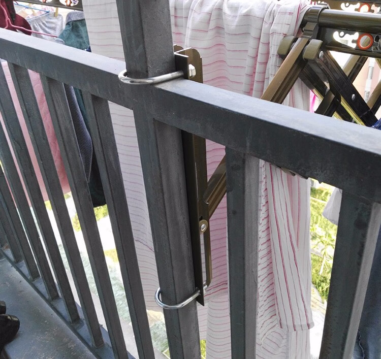 包安装 阳台外伸缩晾衣架户外推拉晒衣架 室外晾衣架挂墙壁窗台外飘外