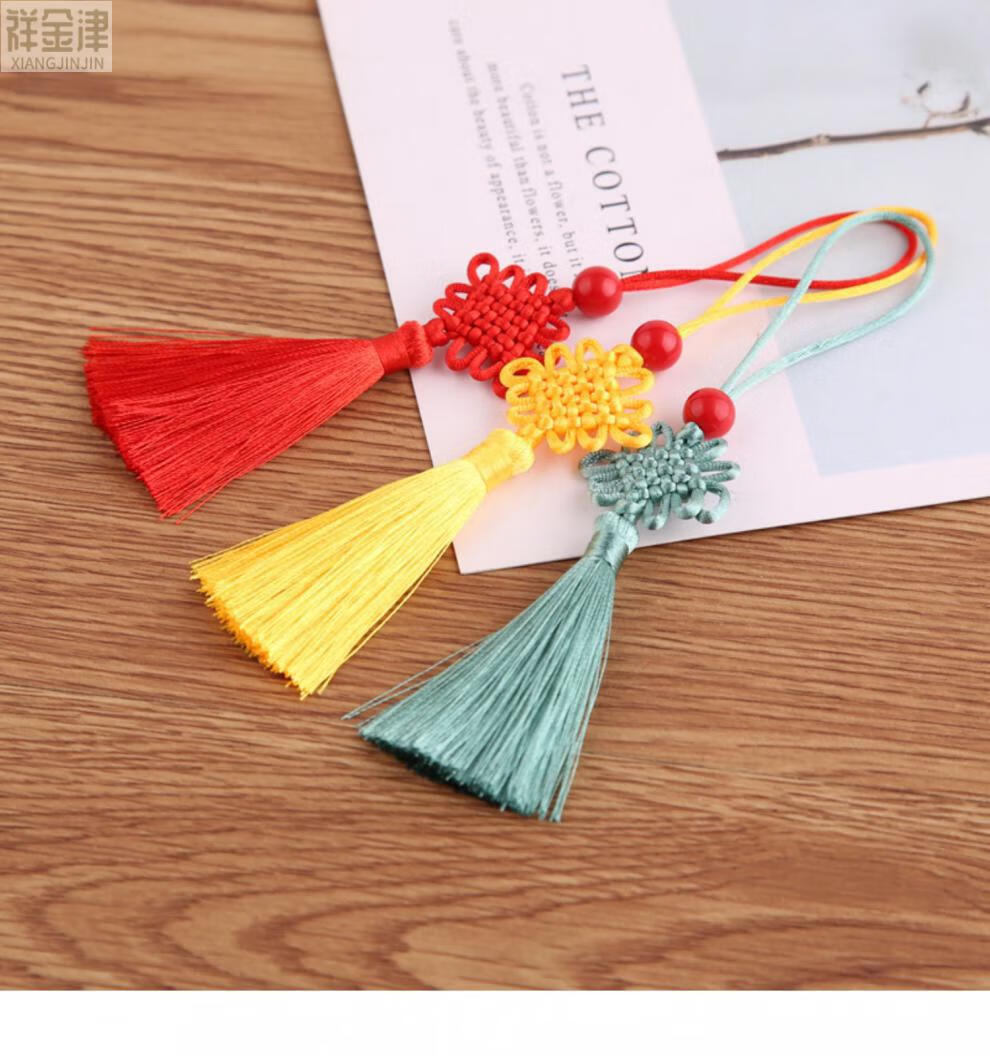 葫芦丝吊坠 7号线编织小巧迷你中国结流苏穗子挂件吊须书签饰品吊穗