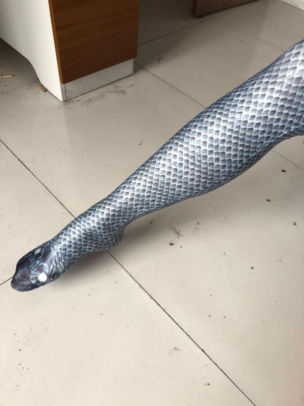 木清清 蛇纹丝袜性感造型袜子打底裤连体裤蟒蛇纹女潮裤袜 蛇皮造型袜