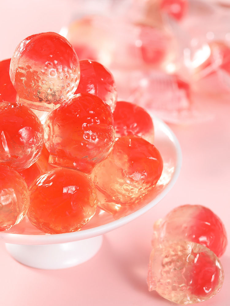 爆浆夹心软糖多口味水果糖果橡皮糖圣诞礼物结婚喜糖年货批发500g250g