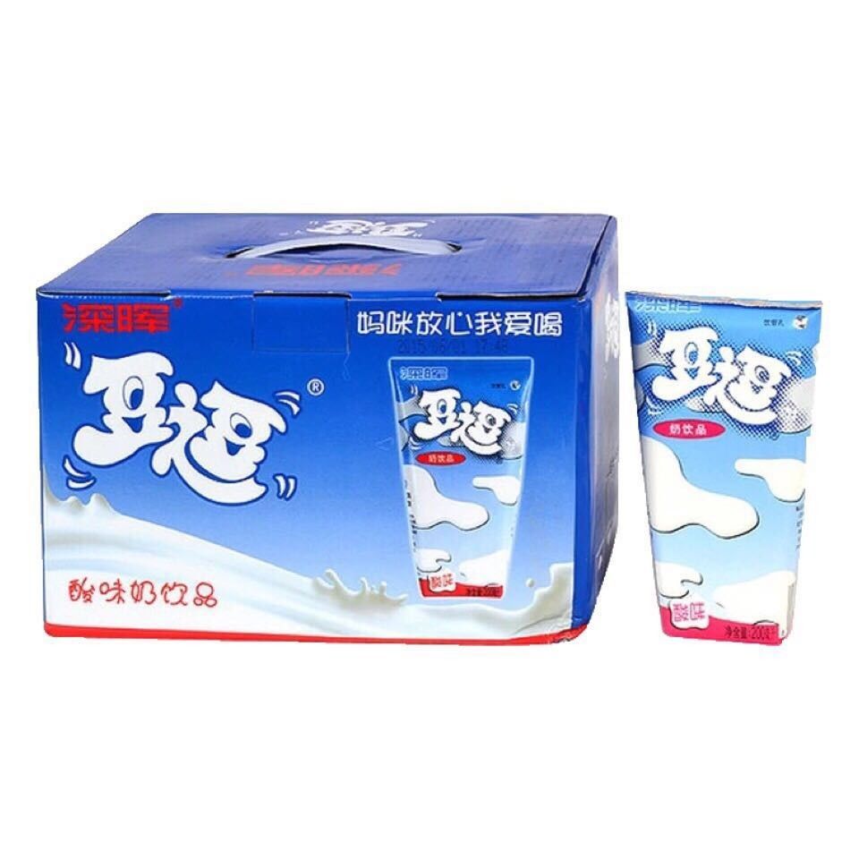 上海可发 深晖豆逗酸奶 深晖豆逗早餐奶原味酸奶16支*200ml 广东 蓝莓