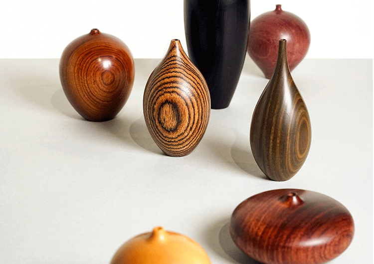 lism简约客厅酒柜摆件木艺新年礼物平安喜乐名木精致小花瓶摆件礼盒