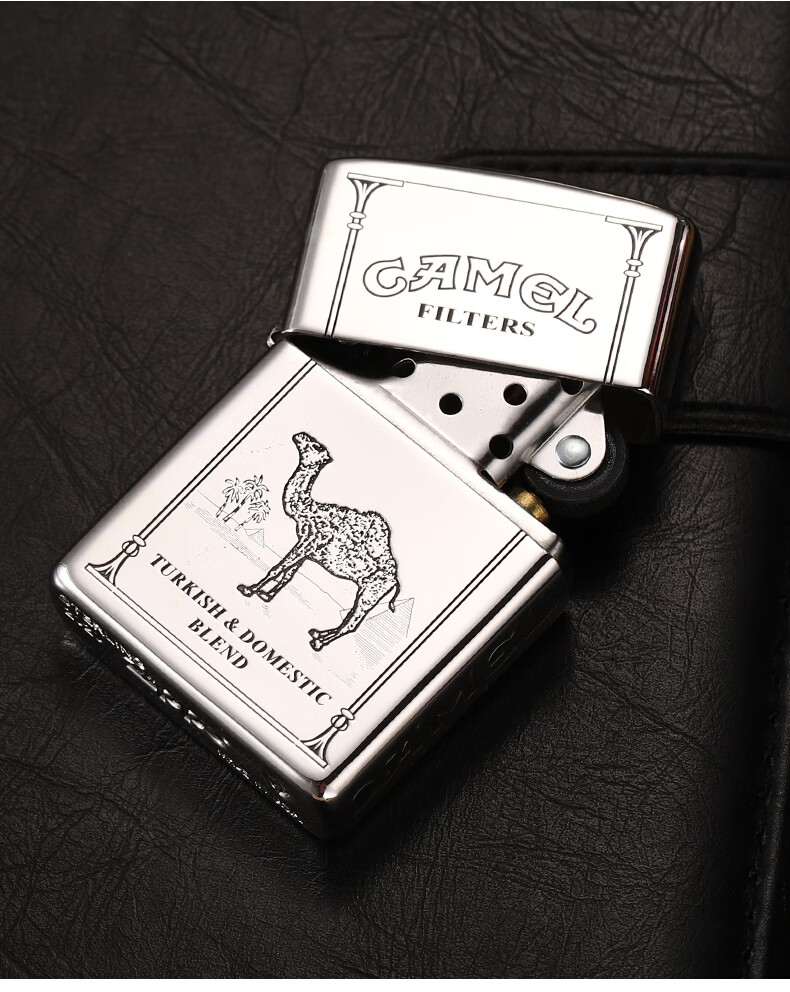 zippo纯银五面骆驼