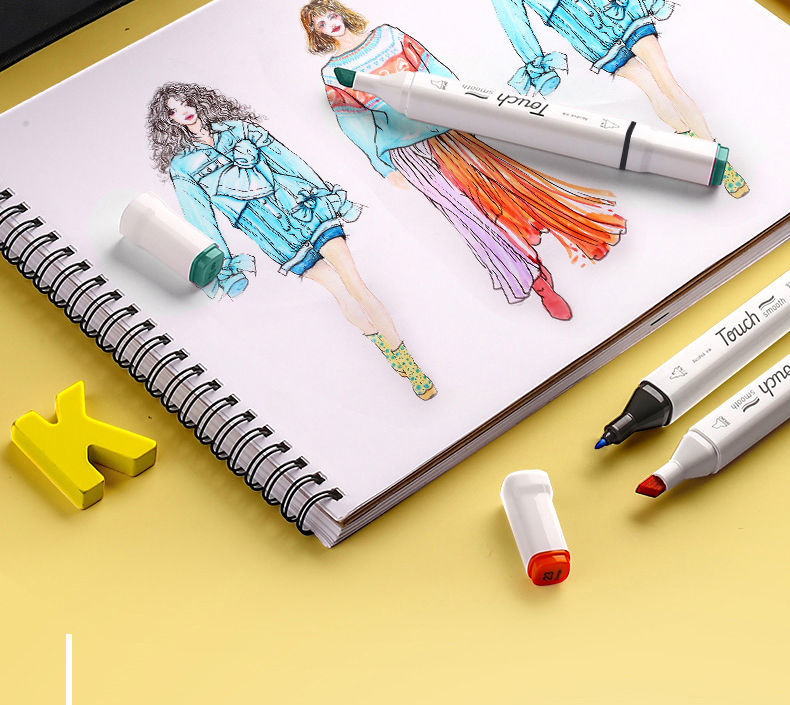 精选马克笔套装双头软头油性学生美术手绘动漫画笔120色全套君诚学生