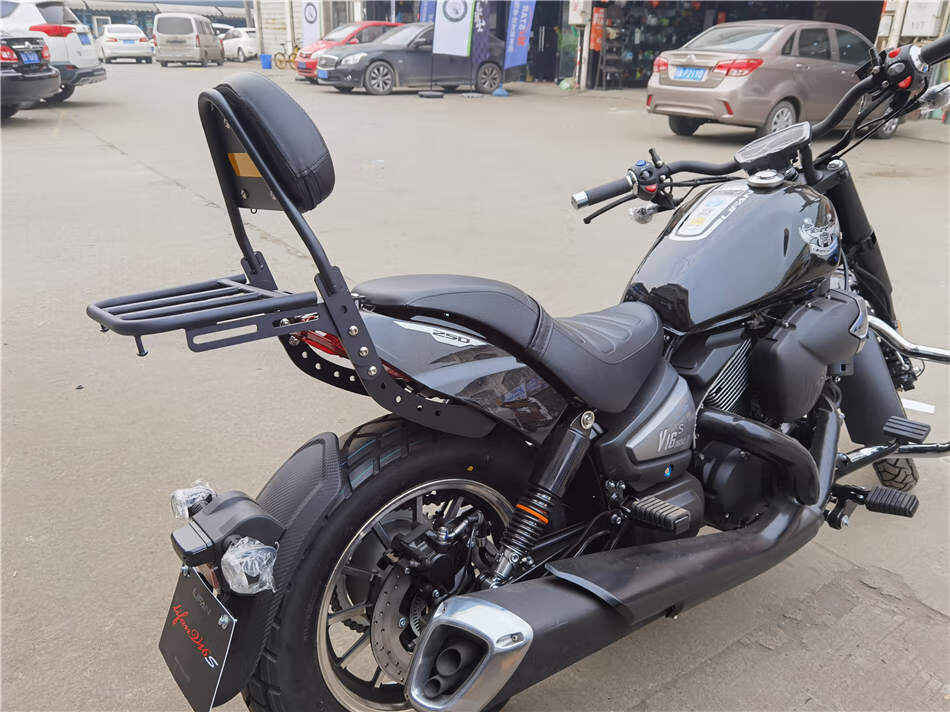 【原车开模】适用于力帆v16s摩托车改装靠背后货架尾架配件 黑色管式