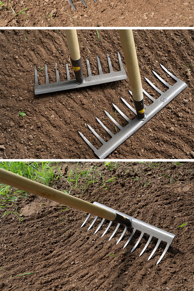耙子农具农用松土种菜锰钢铁耙子搂草农用工具大全耙子九齿钉耙 九尺