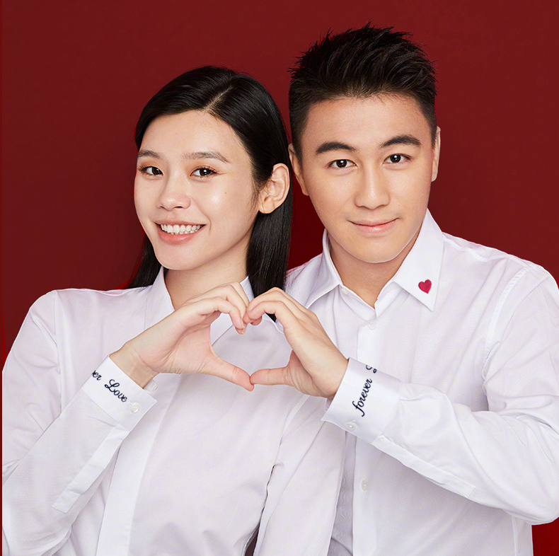 恒源祥品牌新品情侣白衬衫结婚照登记白棉男女长袖证件领证情侣装高档