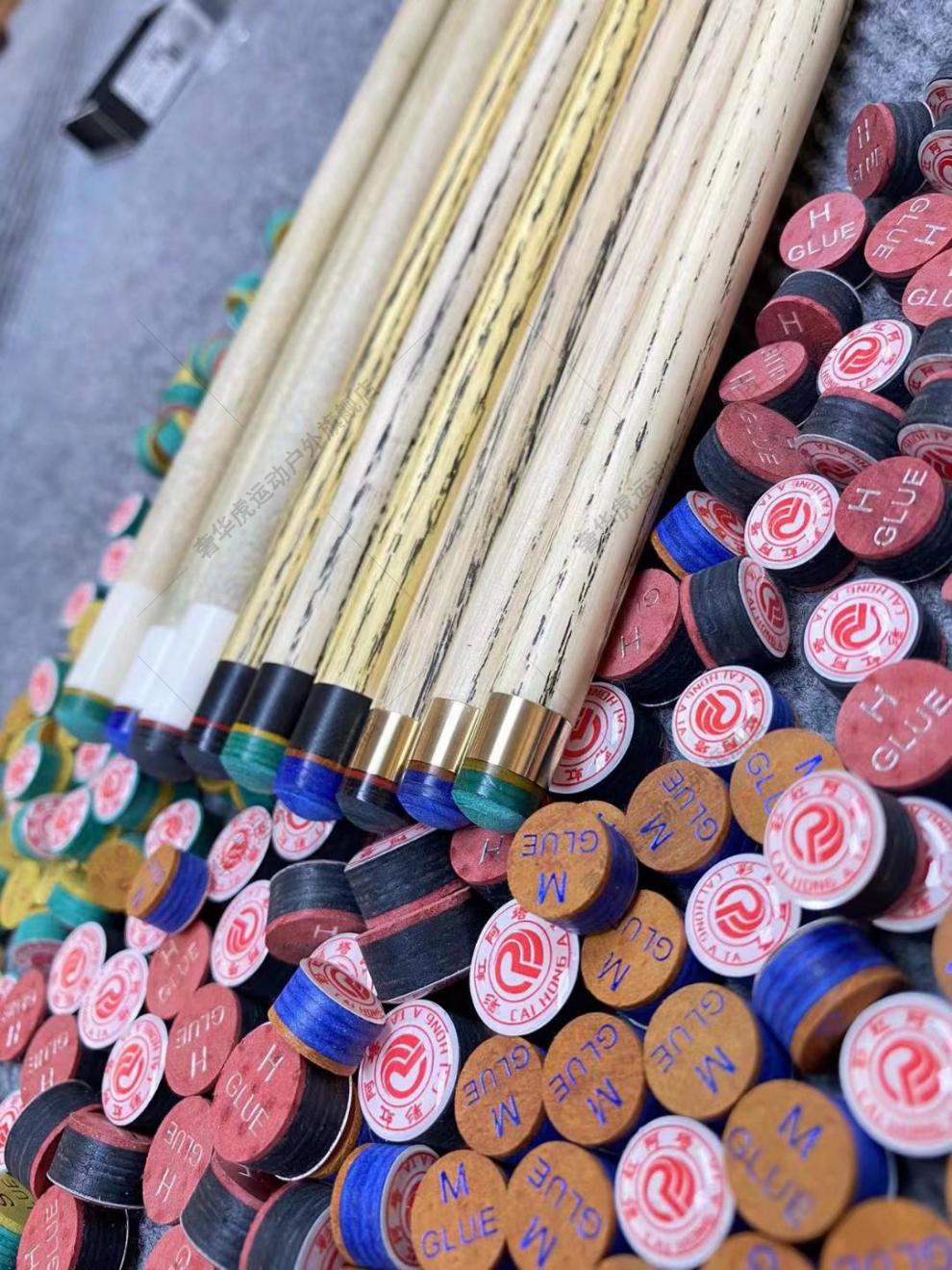 彩虹皮头杆头台球杆多层皮头小头黑八8斯诺克枪头桌球用品配件 12毫米