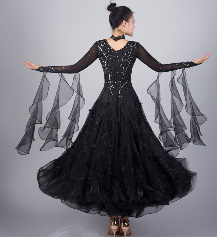 国标舞摩登舞交谊舞比赛裙摩登舞连衣裙大摆国标舞华尔兹舞交谊舞演出