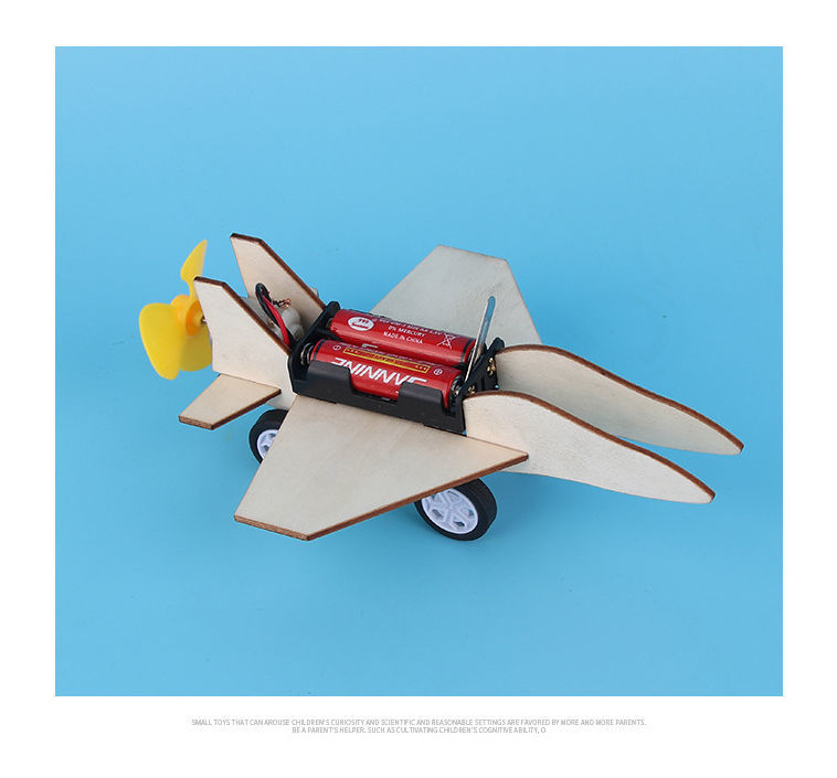 儿童节儿童节科技小制作军事系列小发明电动滑行diy战斗飞机模型学生
