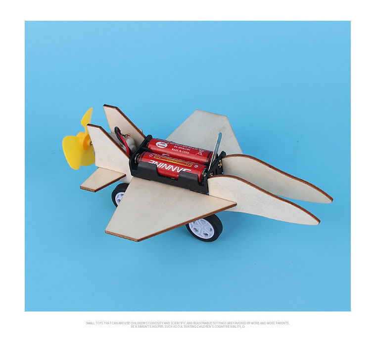 科技小制作军事系列小发明电动滑行diy战斗飞机模型学生科技作品 吉普