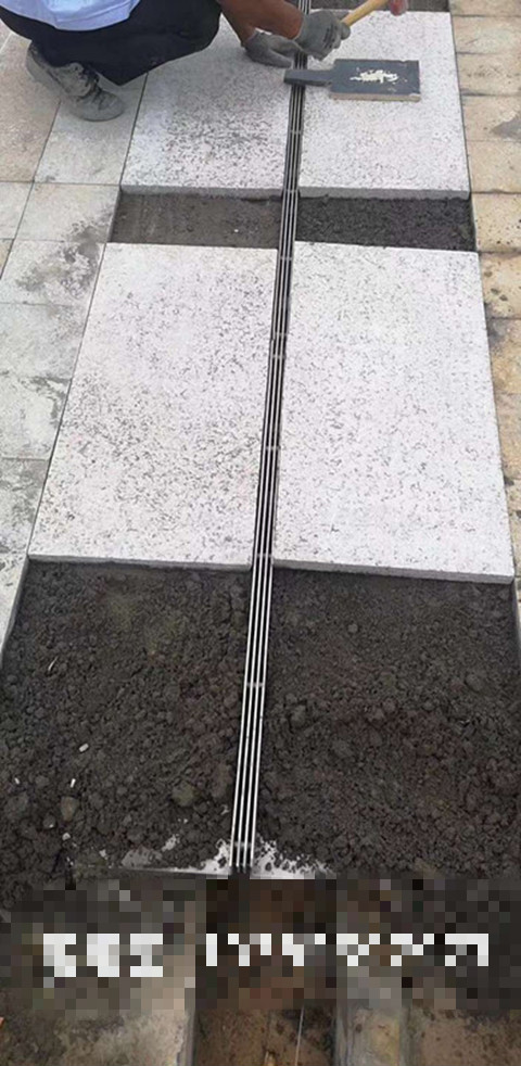 定制304不锈钢线性排水沟盖板直排弧形隐形下水槽201雨水篦子格栅白色