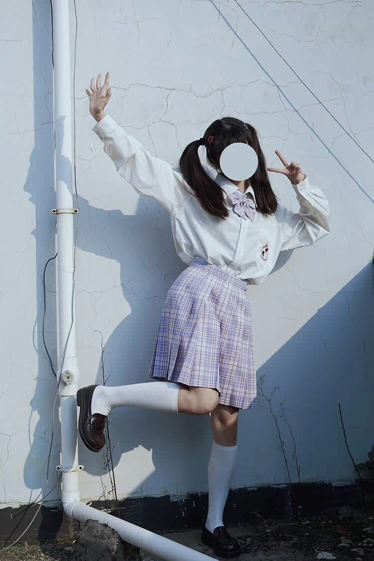 梗豆物语原创jk制服百褶裙独角兽毛料软萌学院风少女格裙a款独角兽