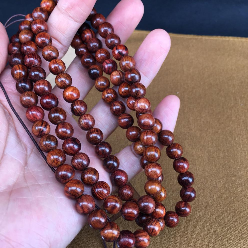 海南黄花梨老料油梨8mm108颗手链手串海黄手串手链海黄佛珠08家具老料