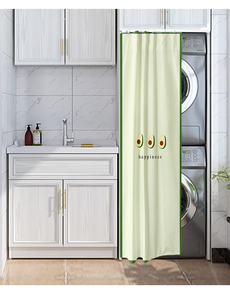 阳台洗衣机防晒帘一体遮挡帘烘干机洗烘机套装防尘罩柜帘遮阳光帘