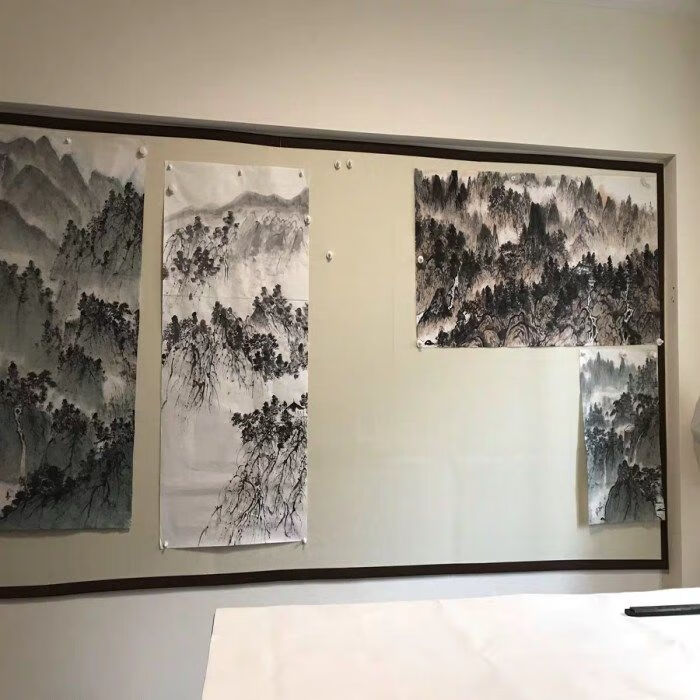 裴佳吸磁性书画毛毡墙书画墙吸铁磁力书画毡画画展示学校教学固定国画