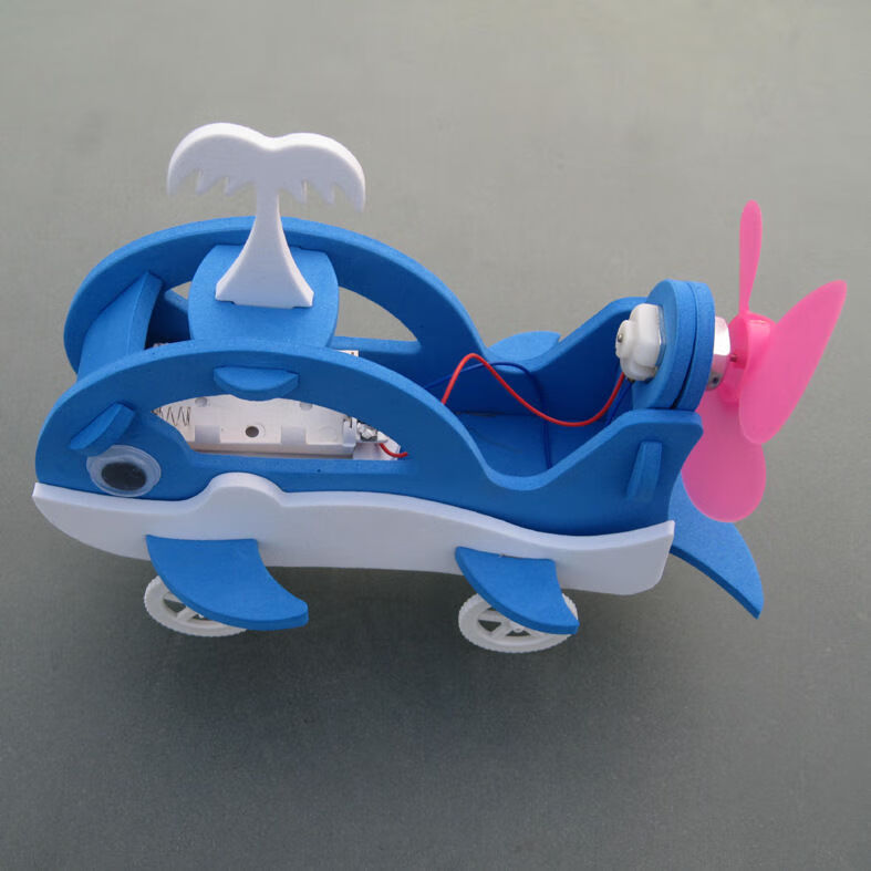 不舍天真科技小制作水陆两栖车轮船模型虎鲸机器人diy学生科教实验