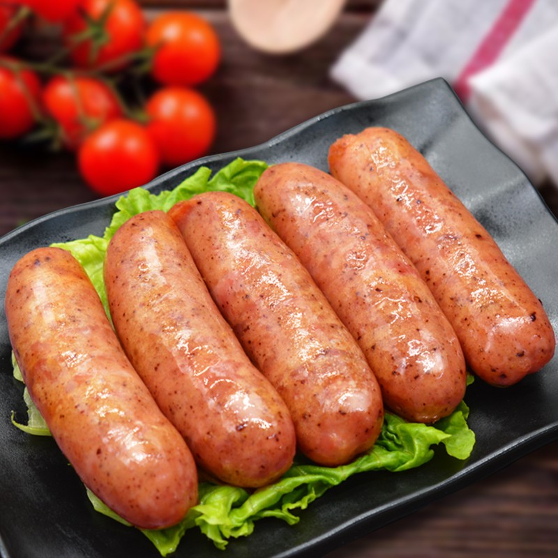 火山石烤肠肉肠原味黑胡椒地道肠台湾热狗肠火腿肠烧烤香肠批发 黑椒