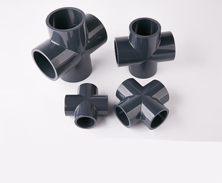 upvc等径正四通化工管配件美标pvcu四通对接sch直角四通美标管件定制6