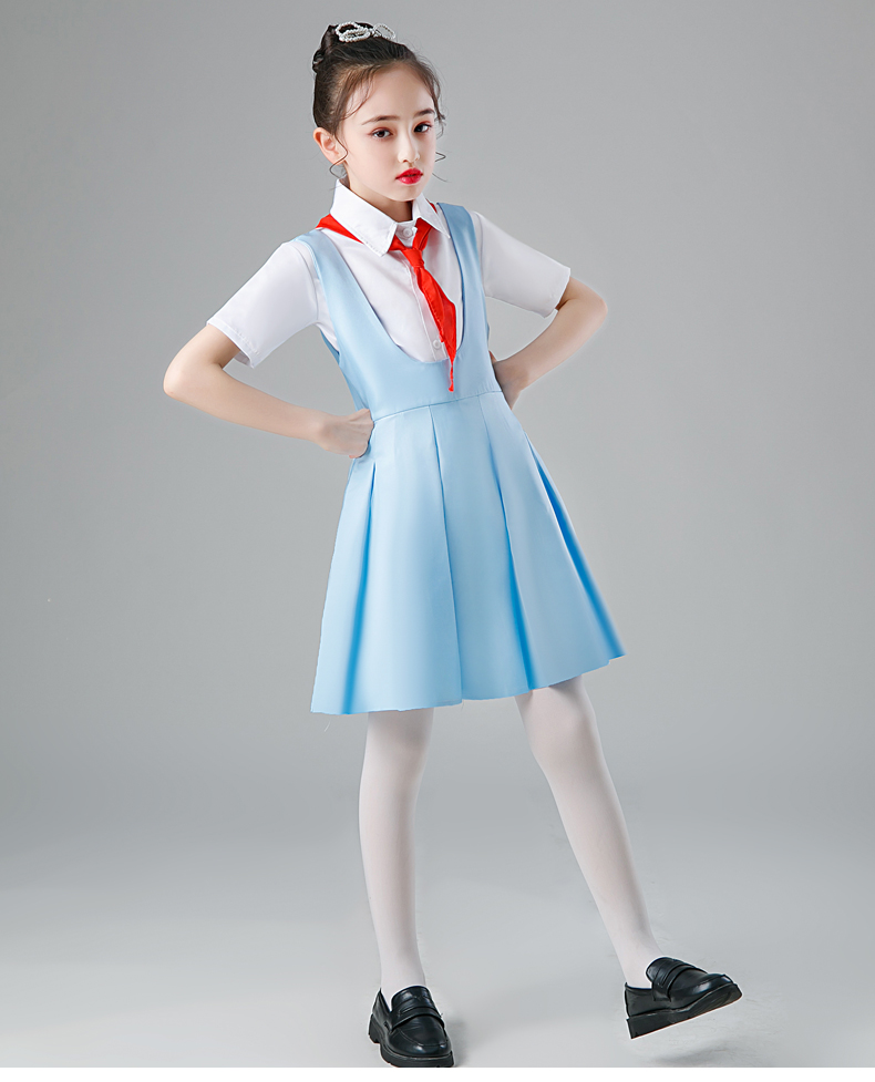 朗诵比赛服装女孩大合唱演出服男中小学生红红歌朗诵演讲比赛表演服装