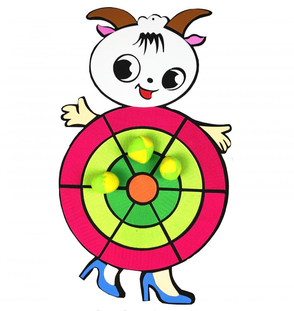 推荐新品￥幼儿园玩具卡通动物粘球靶吸板球黏贴球粘粘球儿童投掷