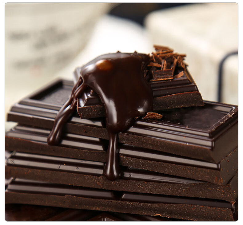 赞誉牌0蔗糖俄罗斯纯黑巧克力纯可可脂苦黑健身进口零食品140g1盒100