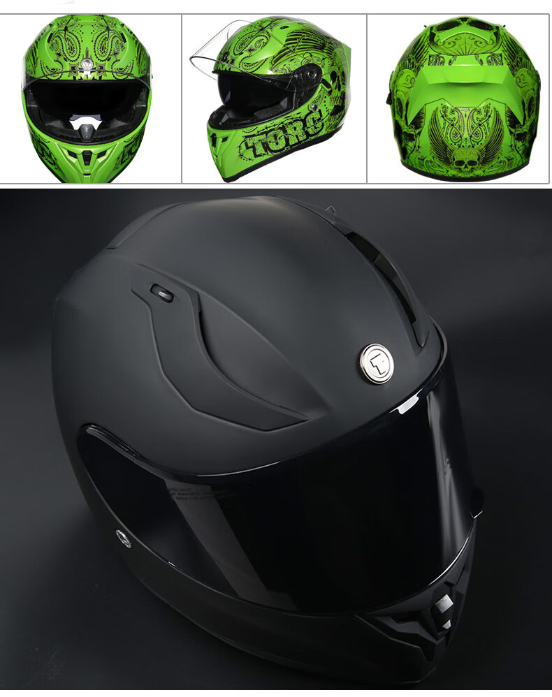 适用于torc蓝牙头盔大码4xl男摩托车全盔覆式双镜片防雾四季机车跑盔