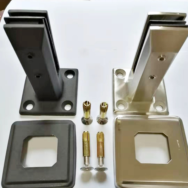 不锈钢立柱泳池夹落地玻璃夹楼梯扶手固定配件玻璃免开孔量大 160高