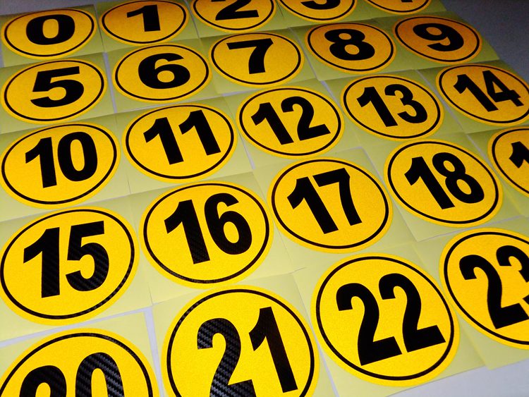 适用于反光汽车贴纸 车队自驾游号码贴 数字贴 省市车友会01-999编号