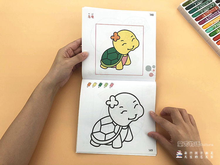 儿童画画本绘画本幼儿涂色学画本2356岁宝宝涂色画填色图画本5岁学画