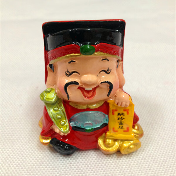 五路财神爷摆件q版可爱迷你小财神摆件五路财神爷神仙元宝公仔笑佛