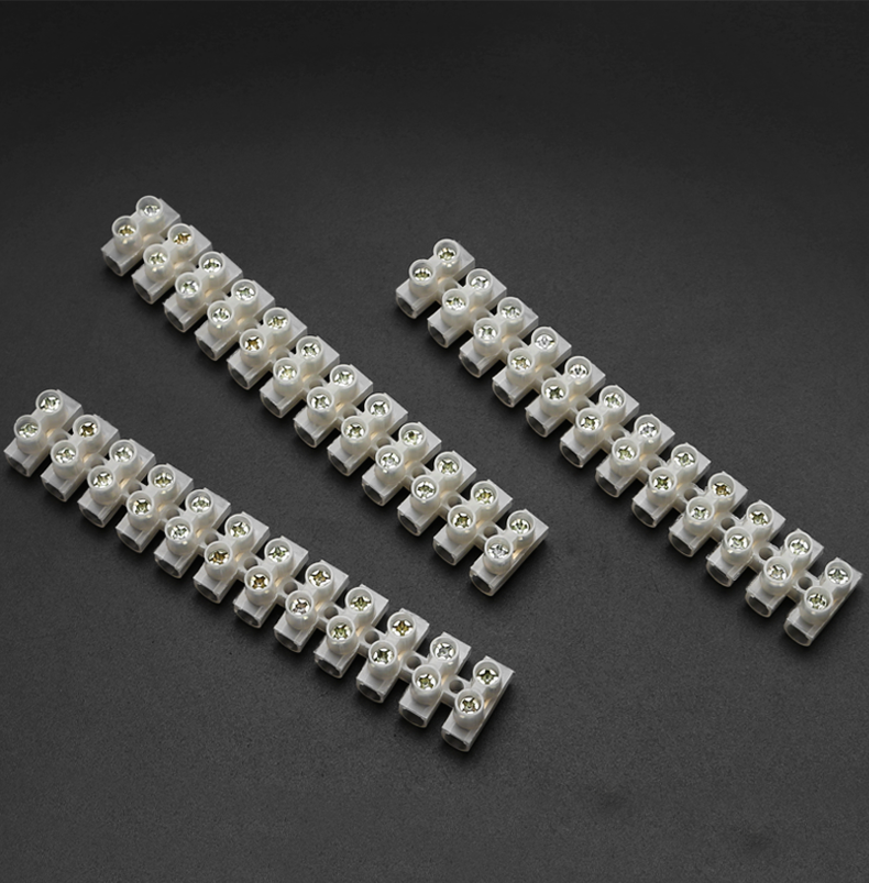 10a12位尼龙接线端子接线柱阻燃电线连接器接线排镀铜线连接器