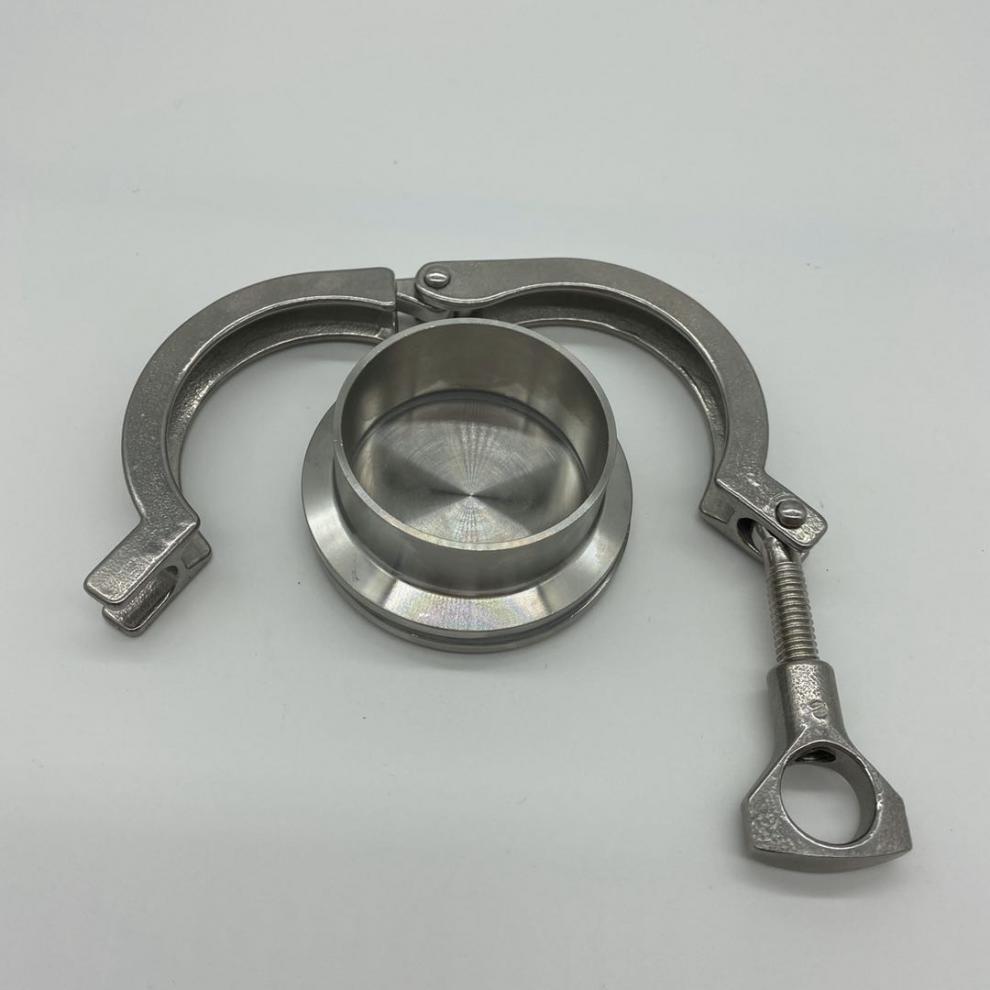 304不锈钢卡箍盲板套装卫生快装接头卡盘赌片 焊接快速堵板闷盖 φ168