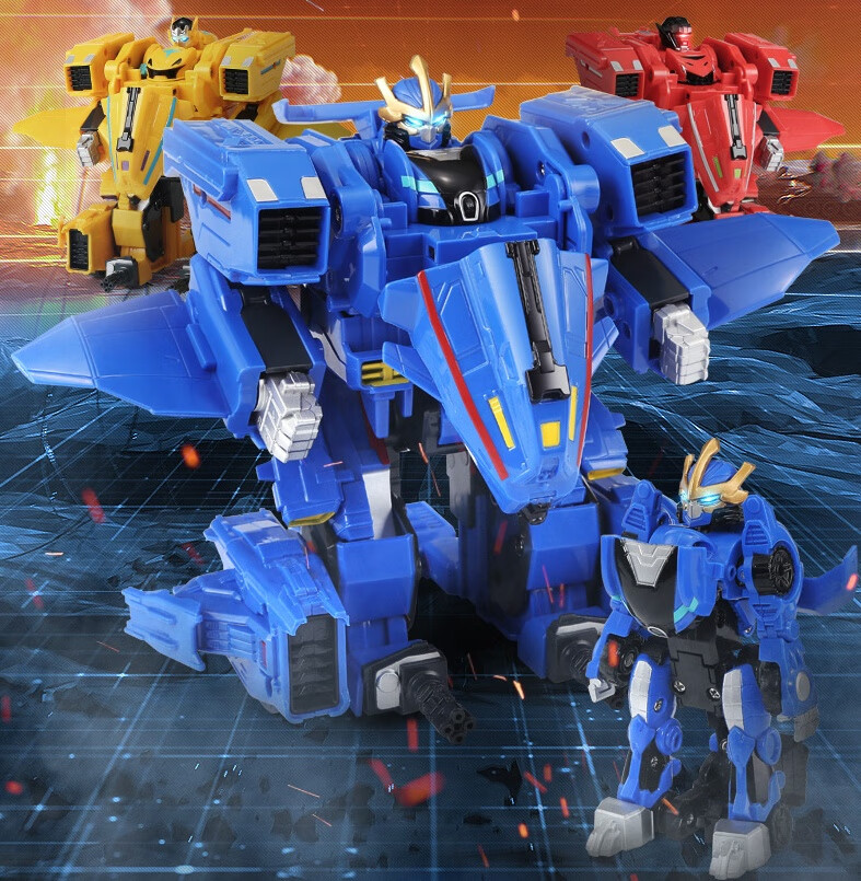 精灵战车德拉卡骑士吉恩精灵剑爆速车灵合体变形赛车机器人玩具 黄色