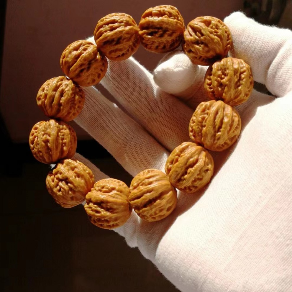 展缘天然野生小核桃手串京八棱门头沟矮桩磨盘大肚秋子文玩核桃男手串