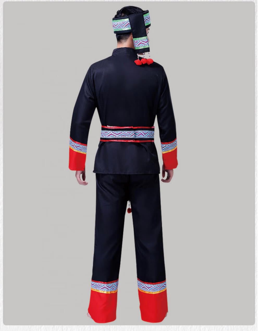 佳昭 广西壮族服装男民族风云南少数民族苗族彝族演出