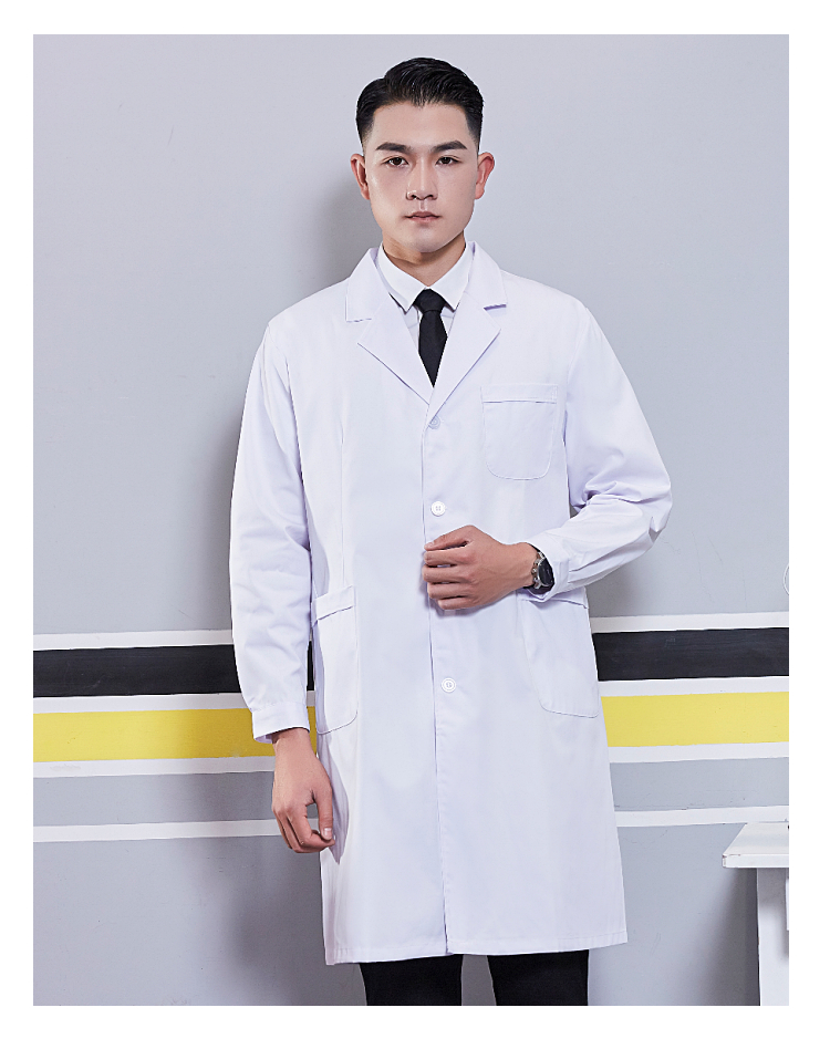 口腔牙医医生工作服服短款男女修身白大褂短袖长袖冬装实验工作服男