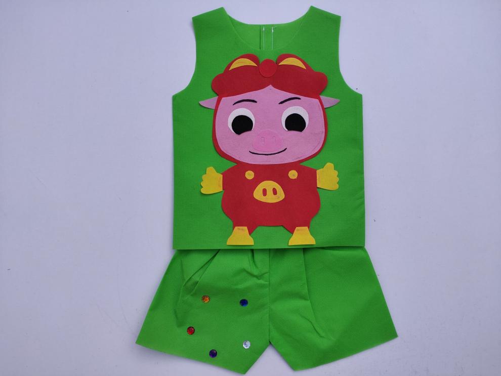 儿童环保时装秀服装男孩手工衣服亲子装diy材料幼儿园表演走秀服