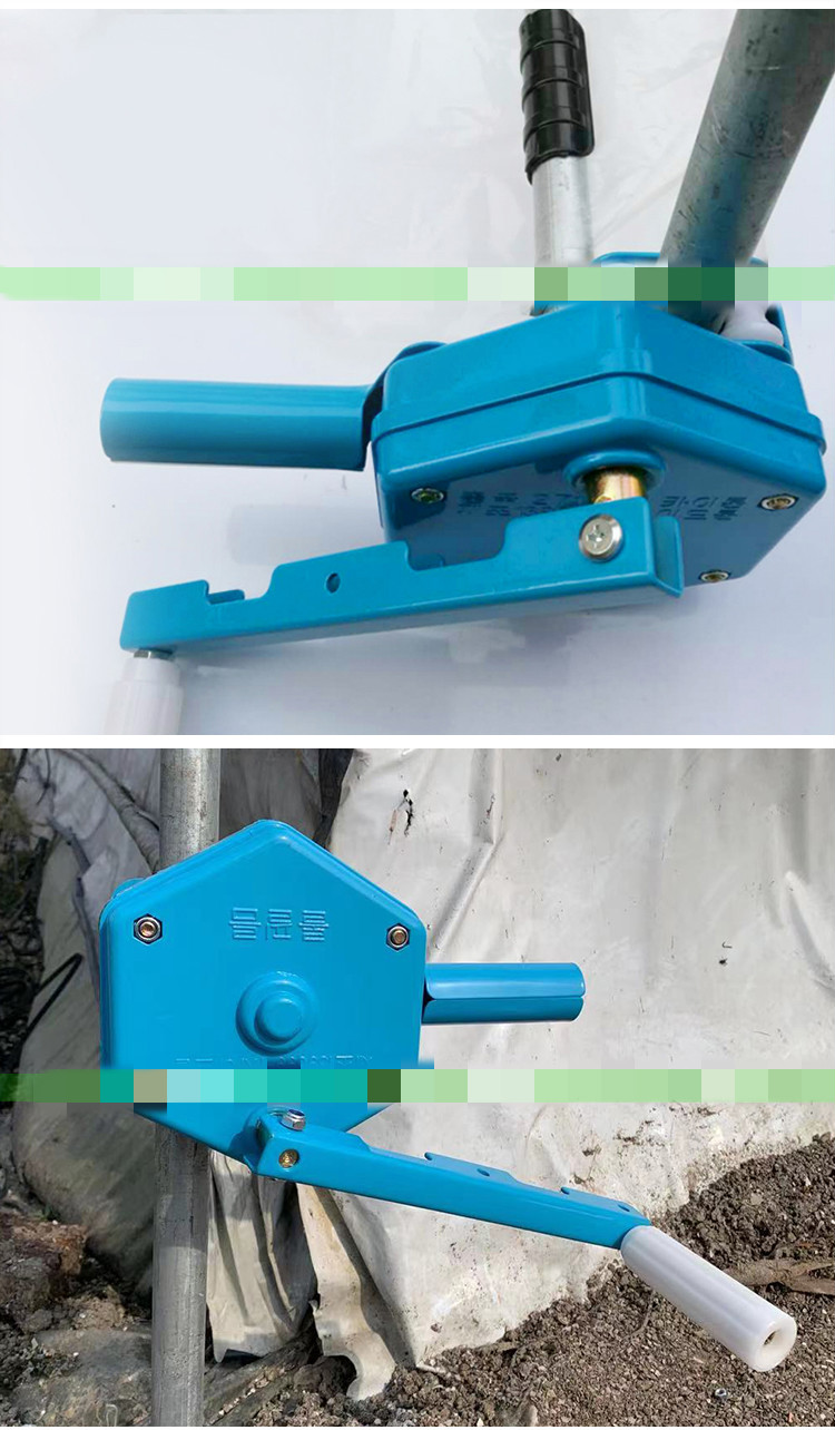 农业温室大棚养殖骨架配件手动手摇放风卷帘机侧卷顶卷220v100瓦带