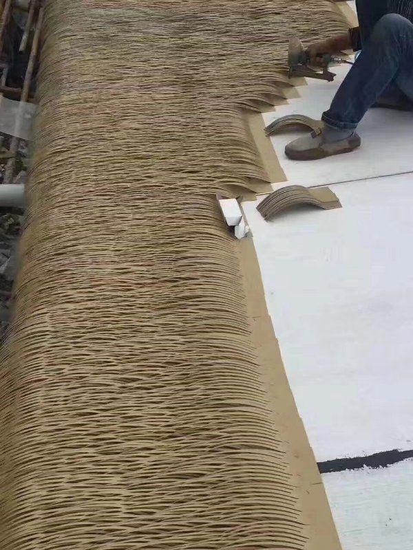 铝制茅草金属假茅草人造仿真铝合金稻草园林景观茅草瓦防火腐烂卫亮